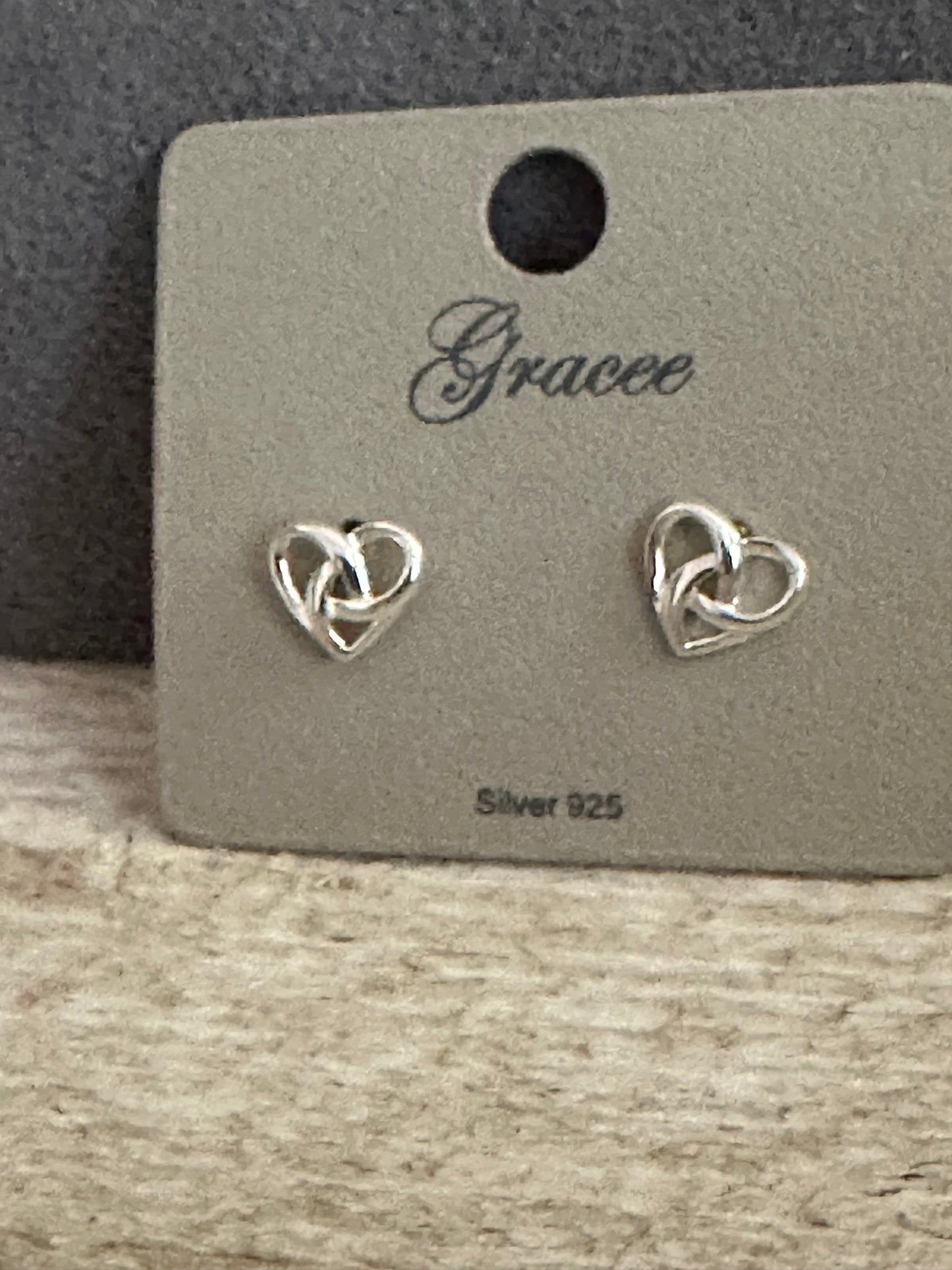 925 Silver Heart Earrings