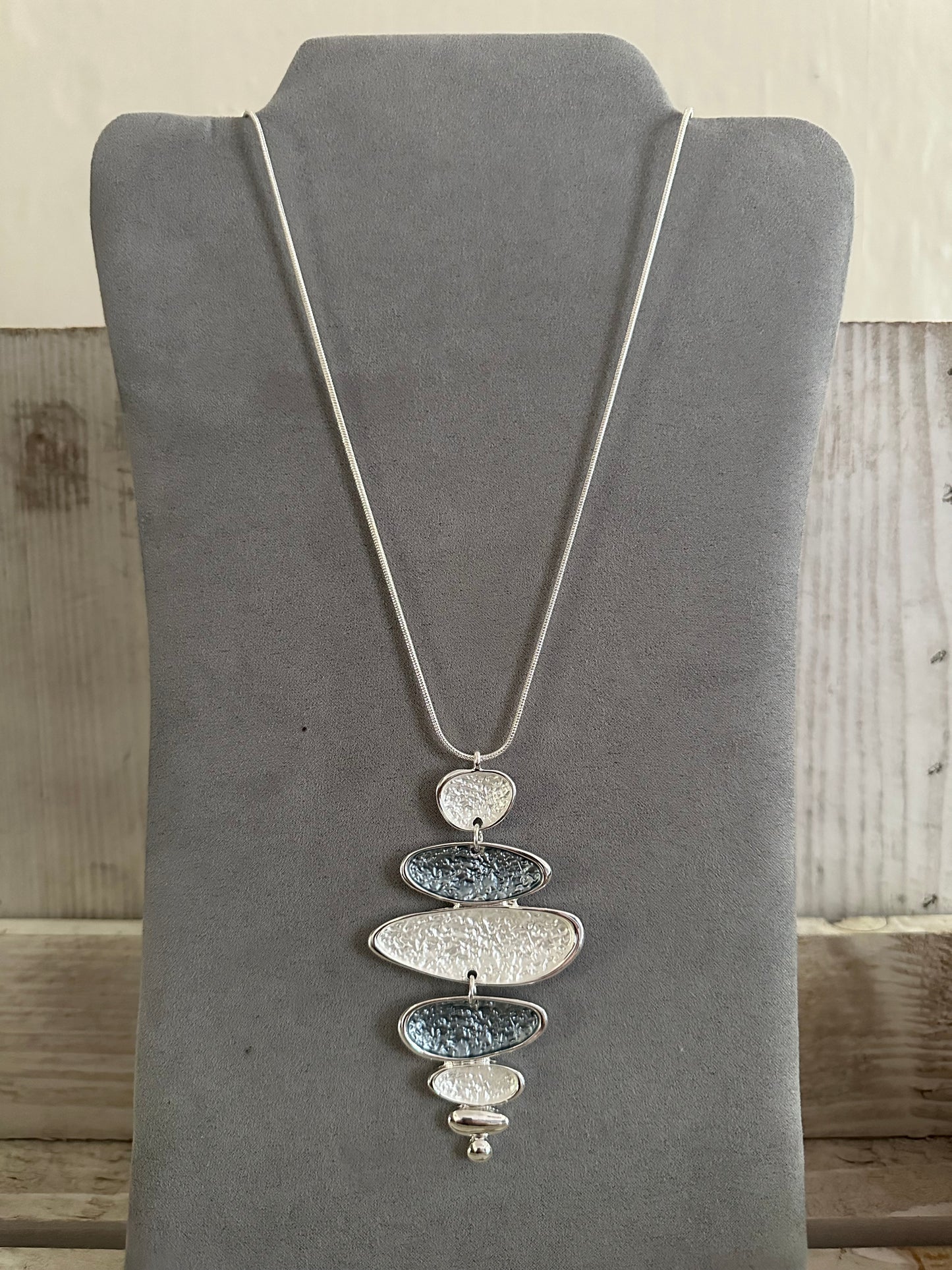 Multi Coloured Pendant Long Necklace