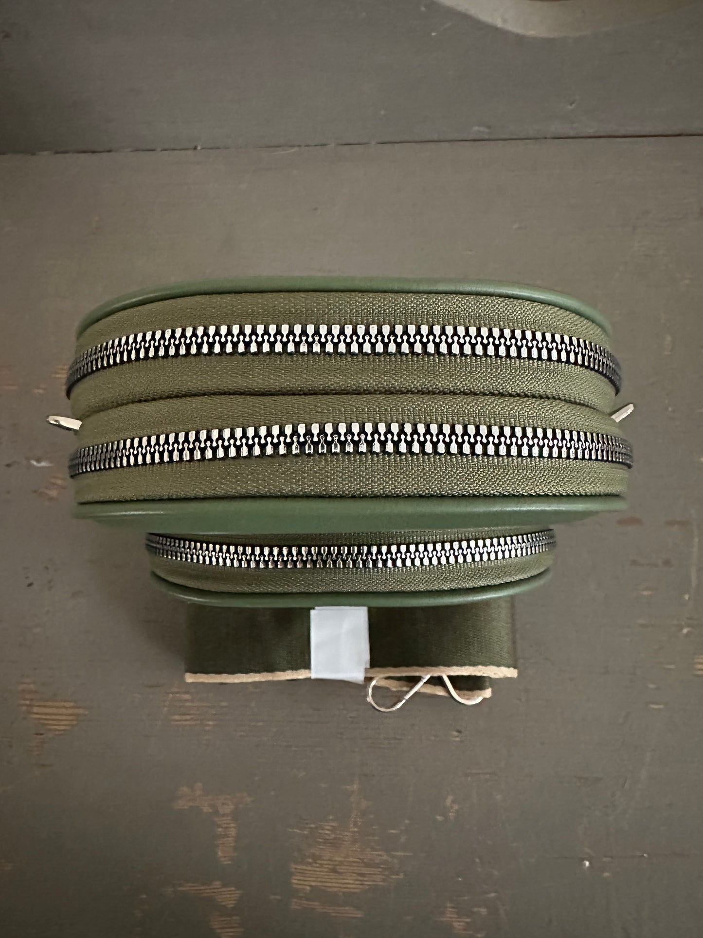 Crossbody Handbag - Three Compartment - Dark Green