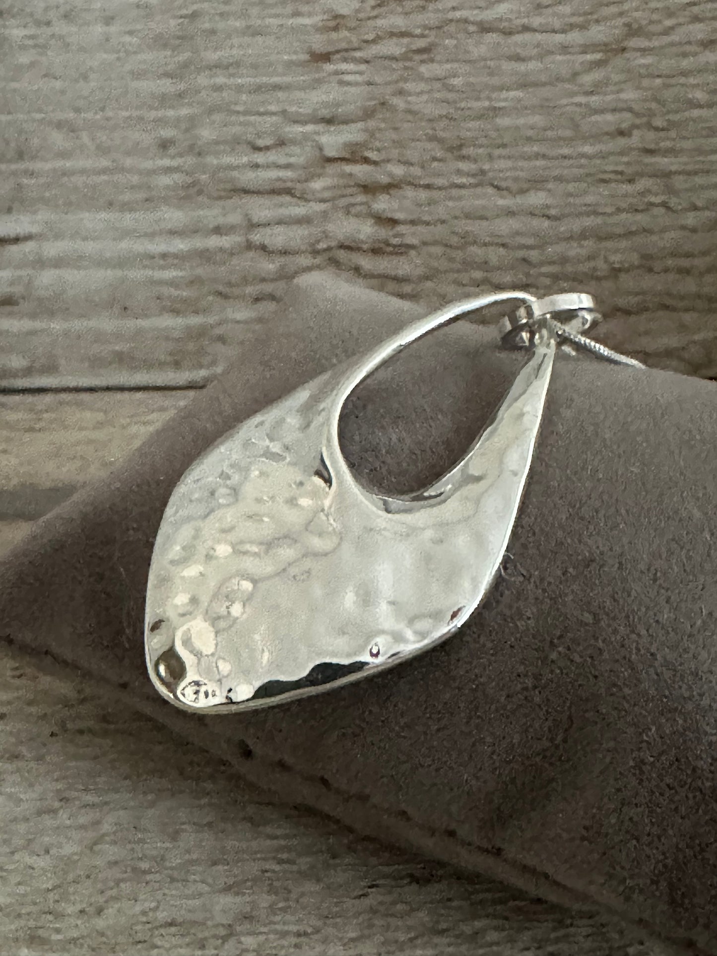 Silver Coloured Pendant Long Necklace