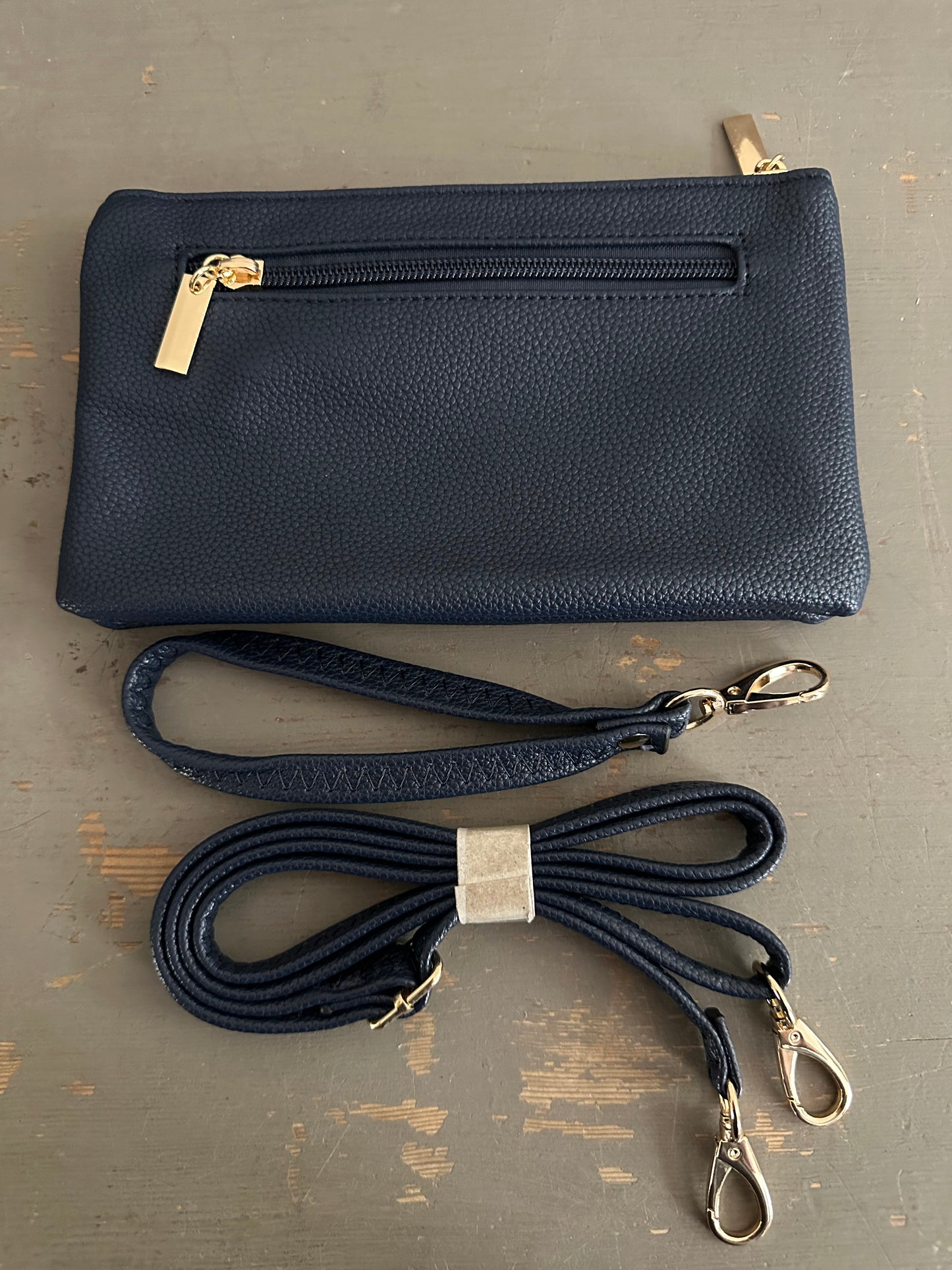 Crossbody & Wristlet Handbag - Navy