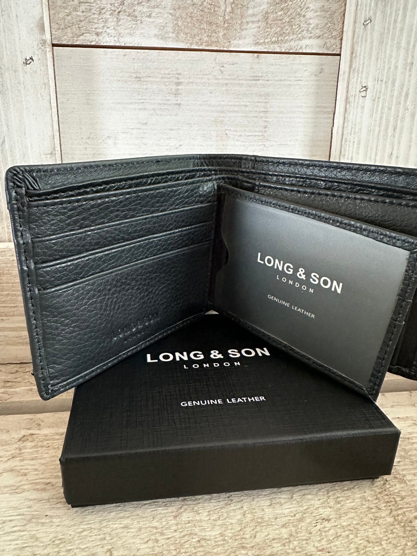 Leather Wallet - Navy