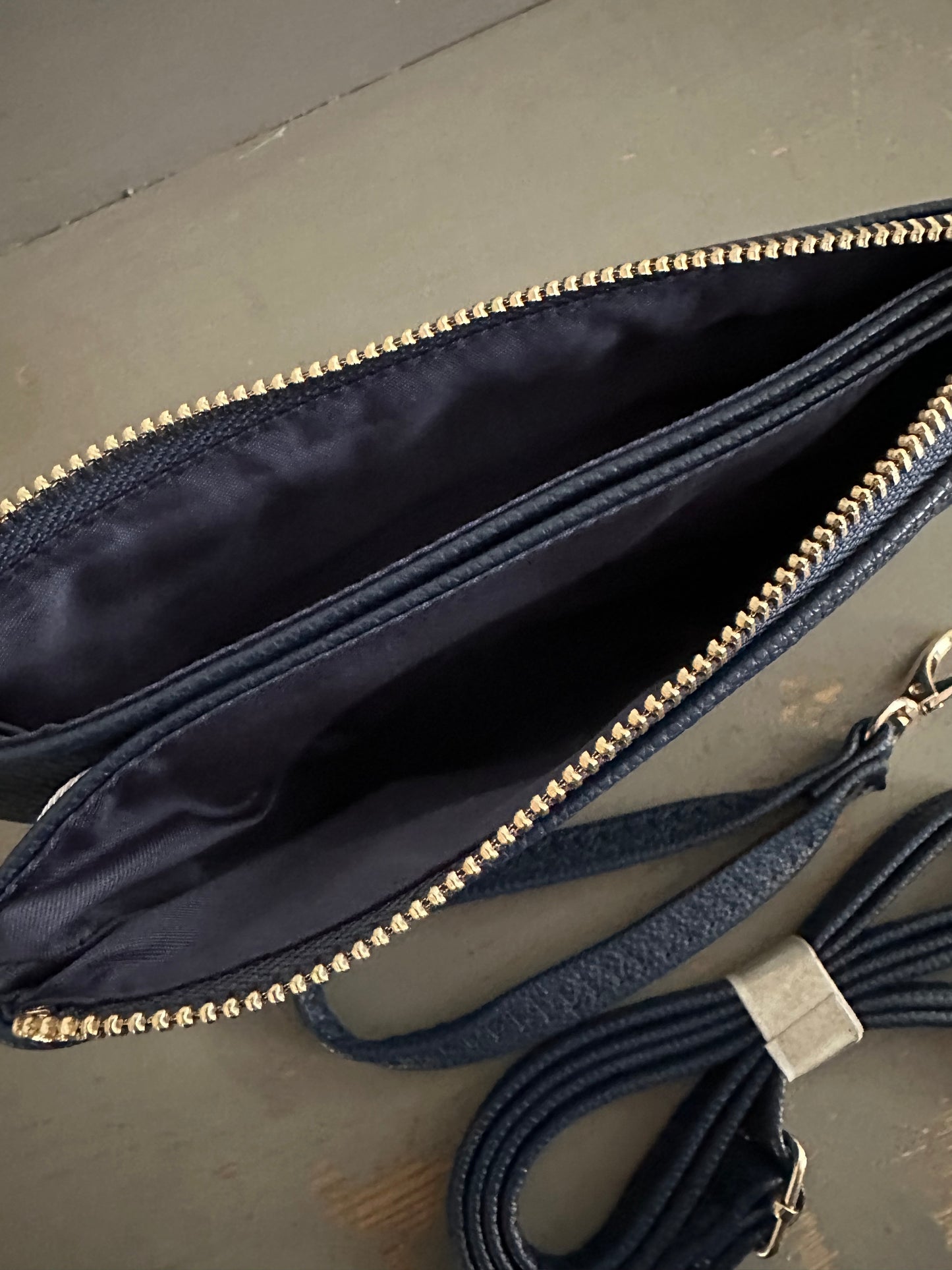 Crossbody & Wristlet Handbag - Navy