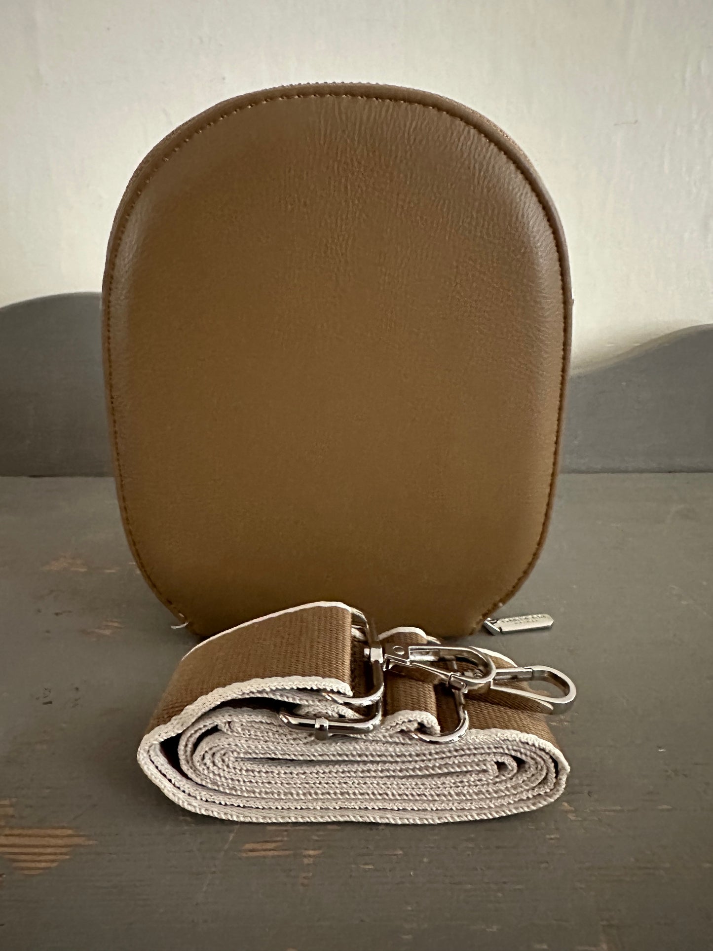 Crossbody Handbag - Three Compartment - Dark Khaki