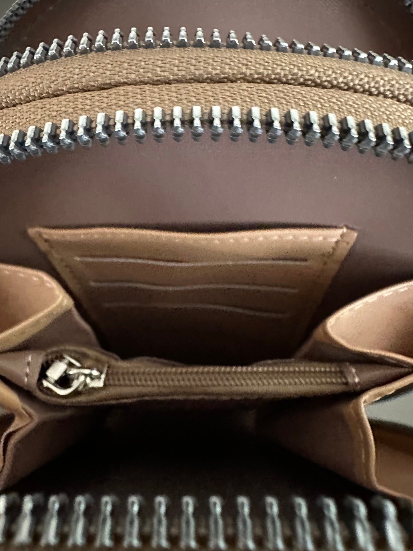 Crossbody Handbag - Three Compartment - Dark Khaki