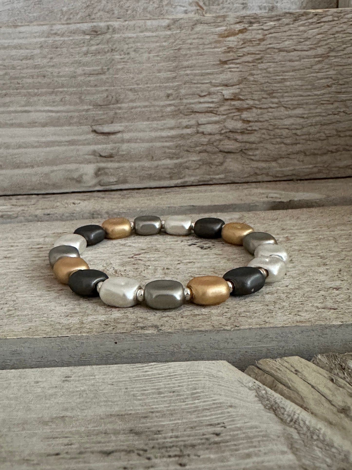 Four Tone Elasticated Bracelet