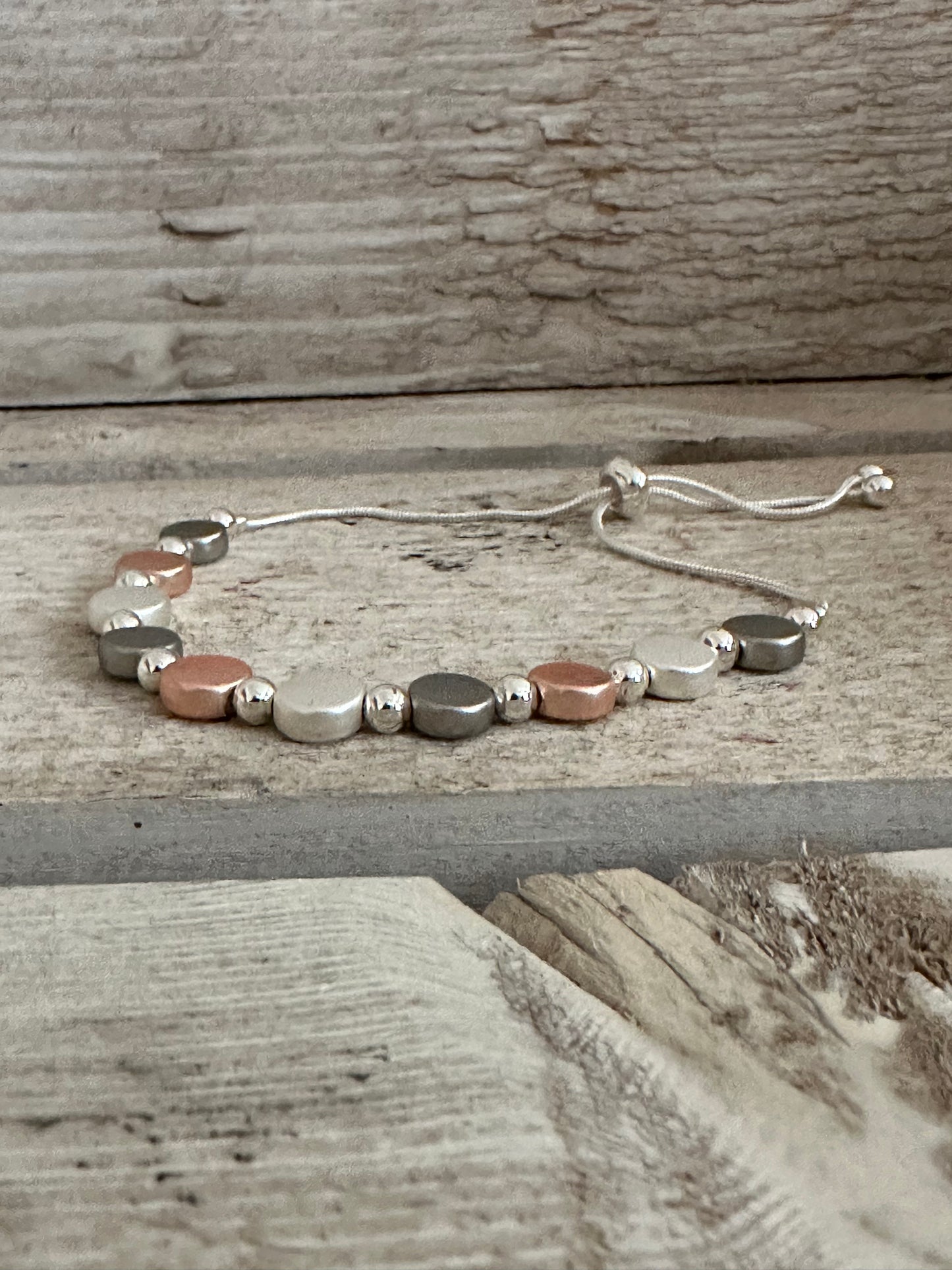 Three Tone Adjustable Bracelet