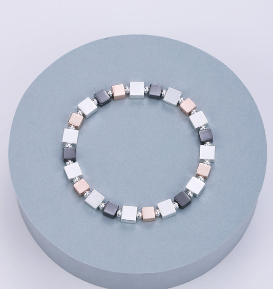Three Tone Elasticated Bracelet