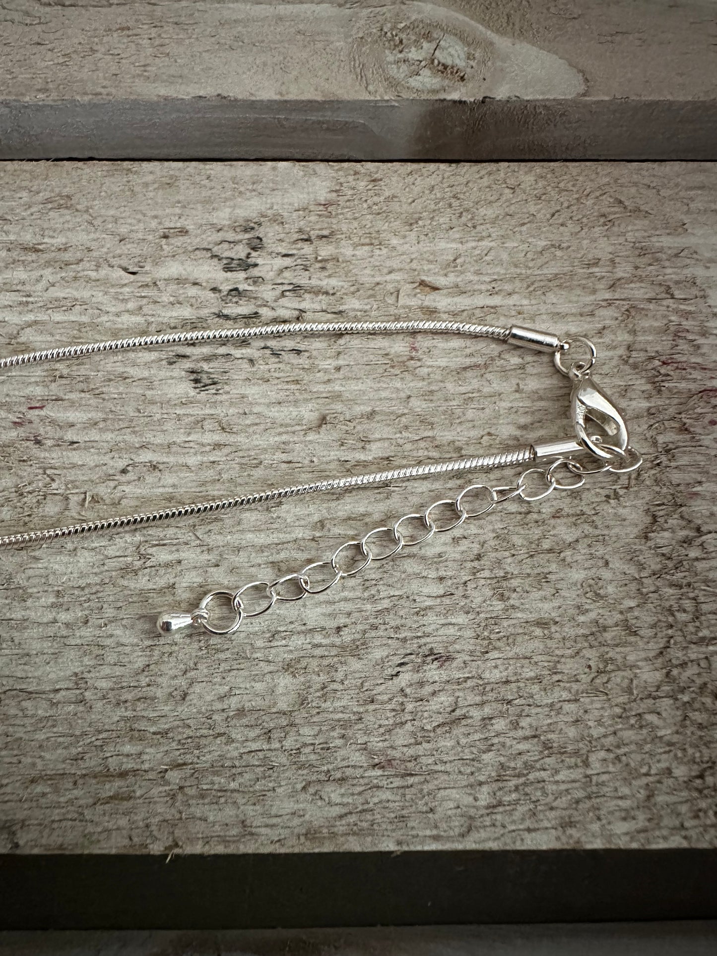 Two Tone Heart Pendant Long Necklace
