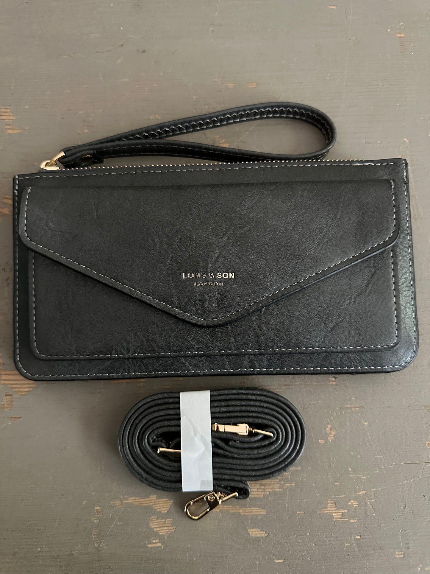 Crossbody & Wristlet Purse - Dark Grey