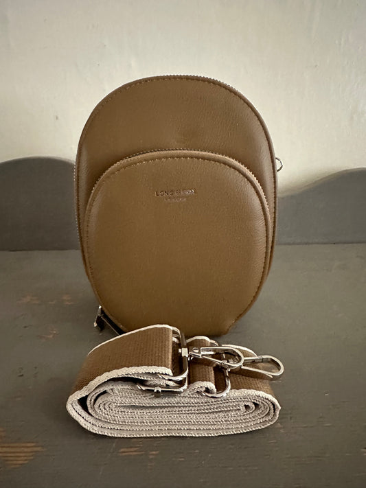 Crossbody Handbag - Three Compartment - Dark Khaki