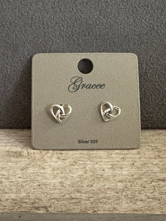 925 Silver Heart Earrings