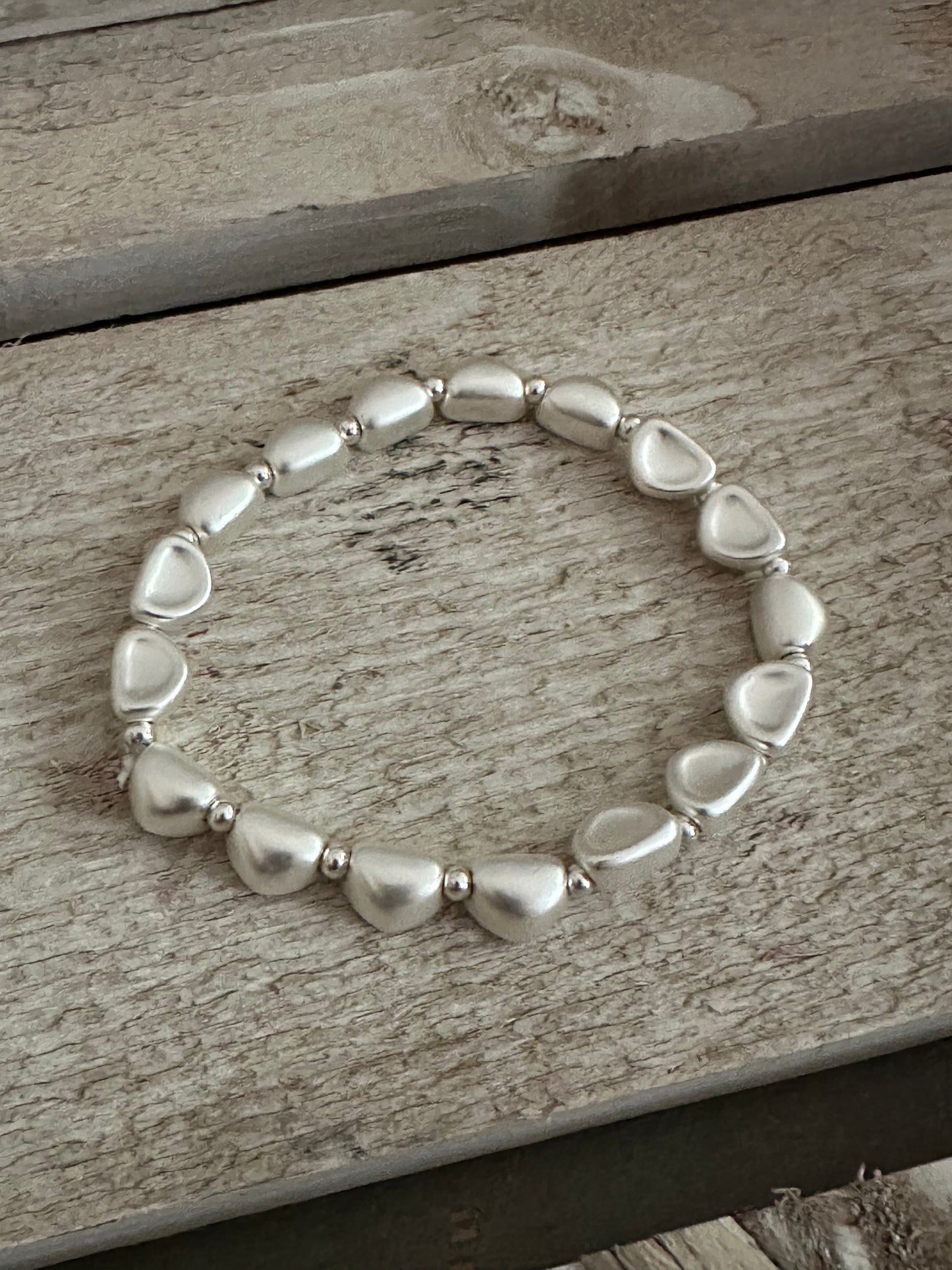 Silver Coloured Elasticated Bracelet