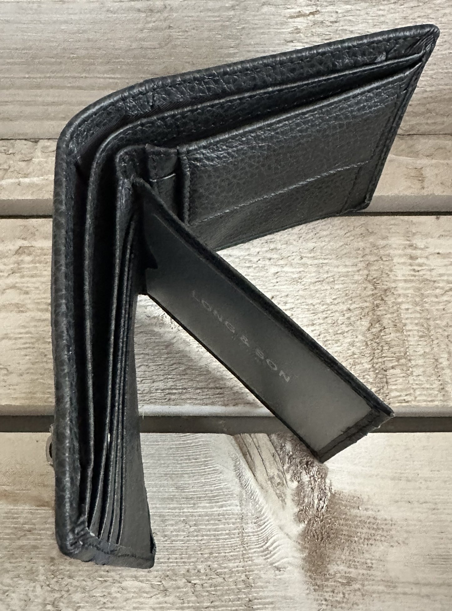 Leather Wallet - Black/Navy