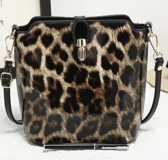 Leopard Print Crossbody Handbag