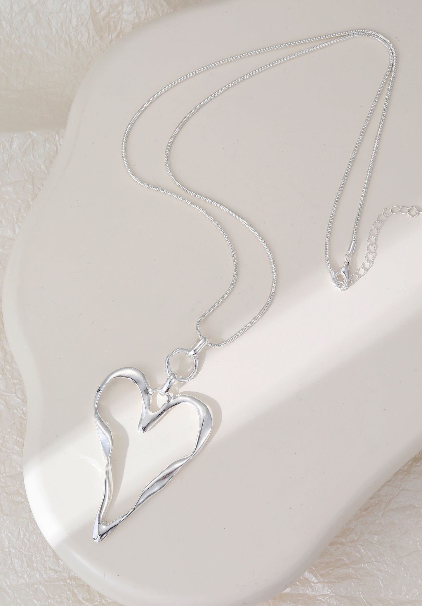 Heart Pendant Long Necklace