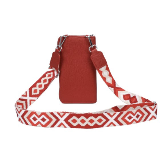 Phone Pouch Crossbody - Red