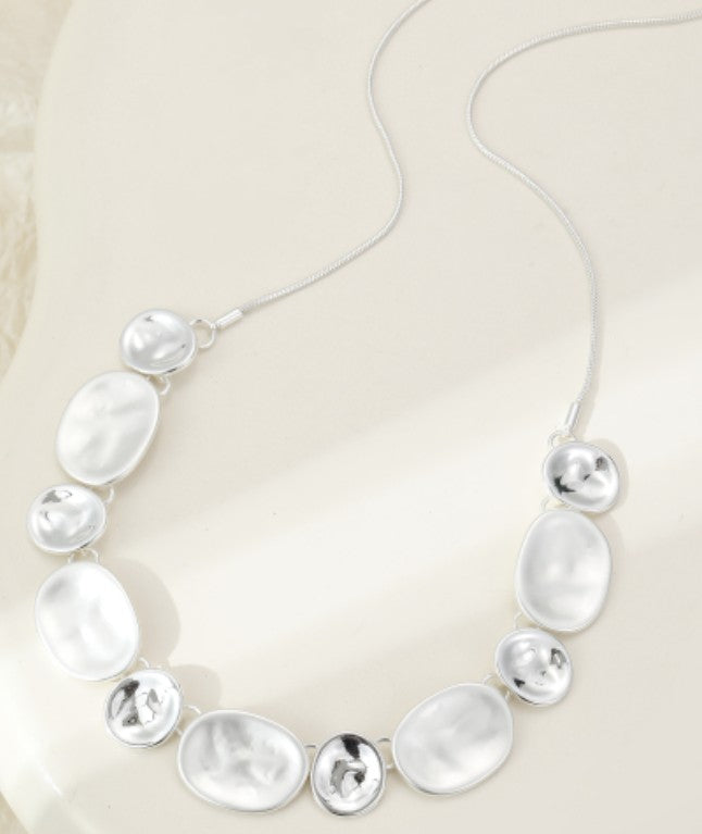 Silver Coloured Short Necklace