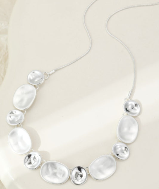 Silver Coloured Short Necklace